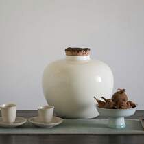  Time natural cork sealed large tea can tea storage storage tank tea can z