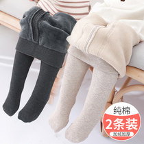 Big ass leggings female baby baby big pp pants autumn and winter plus velvet spring and autumn paragraph thickening for childrens pantyhose