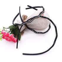 Simple Joker Narrow Hairband Narrow One Yuan Spread Hair Decoration Wholesale Headband Diamond Plastic Pressure Hair Washing Face