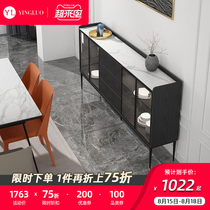 (Limited offer)Italian minimalist ultra-thin dining side cabinet Simple light luxury rock board Living room locker Dining room wine cabinet