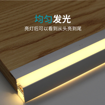 Custom LED up and down luminous line lamp cabinet wardrobe sub-layer plate glass hand sweep touch book intelligent induction switch