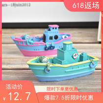 Mediterranean new painted boat boat model ornaments Creative home sailing boat Qingdao ocean No ship yacht