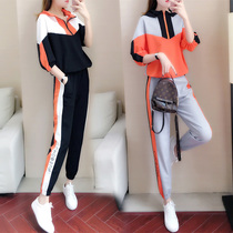 Leisure sports set women 2021 spring and summer New loose thin sleeve fashion running two-piece foreign style thin