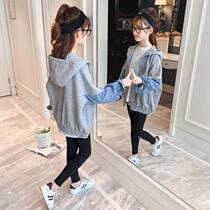 Childrens Spring Casual Cover 2022 New Zip - Boy Zip Sweater Spring Clothes in the Big Child - sleeve Cover