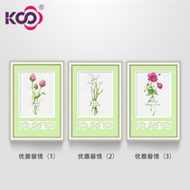 KS cross stitch 2018 new restaurant Printing Series living room small simple rose tripto elegant love