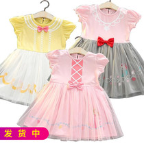 2021 summer Foreign Trade girl baby sleeping beauty Belle Elo princess dress performance birthday dance dress dress