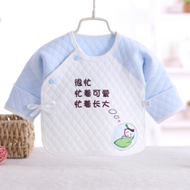 Newborn half-back clothing autumn and winter 0-3 pure cotton newborn baby warm jacket padded baby monk clothes