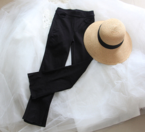 Chinese cabbage comes to retro black tight micro trumpet eight-point pants fishtail pants chic wind thin nine-point pants