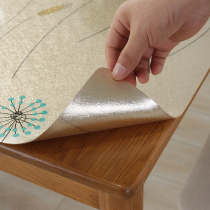 PVC tablecloth Waterproof and oilproof Nordic table mat Household coffee table table mat Plastic table mat Rectangular opaque