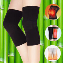 Summer warm bamboo charcoal knee old cold leg air conditioning room sports thin non-slip men and women without trace knee cover cover leg cover