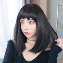 Wig female short hair short curly hair net red long hair round face dog Ken bangs fluffy natural Korean face repair bobo head