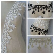 Exquisite star tassel milk silk water soluble embroidery lace clothing dress skirt stitching curtain home accessories