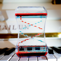 Creative trembles with hourglass oil leakage dynamic slide slide toy ornaments for men and women children birthday Childrens Day gifts