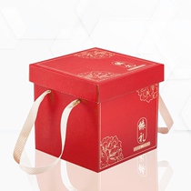 General New year goods packaging box specialty gift box high-grade dried fruit red date snacks cooked food gift box packaging portable empty box