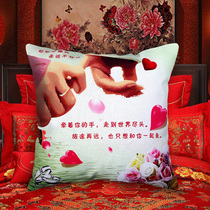 2021 new embroidery wedding cross stitch pillow wedding couple pillow cover living room sofa own bedroom