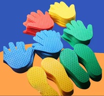 Sensory integration training equipment Vientiane combination Childrens tactile massage hand prints footprints soft rubber hand prints a pair of hands and feet