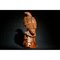 The old Tibetan boutique yellow poplar wood hawk -AD01362