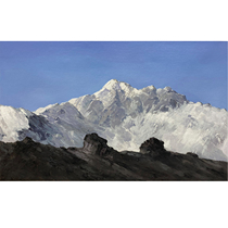 Tong Derecorded Silver Mountain Realistic Cloth Surface Oil Painting Living Room bedroom Decorative Painting Collection