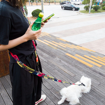 Dog leash rope walking dog artifact dog free hands rope rope dog rope dog pet big dog golden hair