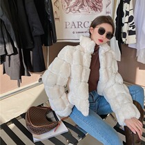 Van Ya Li Li Rabbit Fur Coat Woman Winter Han Edition of a Bay Otter Rabbit White Fur Coat Wearing Short Coat
