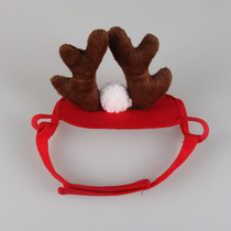 Christmas elk headgear pet supplies antlers Christmas dog hat cute pet cat jewelry Christmas dog hat