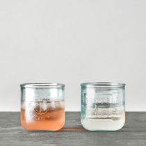 Calle Spain imported environmental protection thickened handmade glass letter water cup Juice milk Cup
