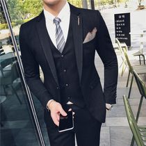 Large size wedding suit men Korean version of the trend yuppie handsome casual mens suit suit suit mens slim groom Spring