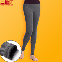 Three-gun warm pants women double-layer Wei cold-resistant velvet womens autumn pants winter cotton wool pants bottoming 60828