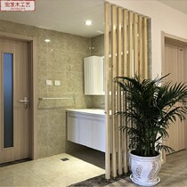  New solid wood square partition pine strip Sabili water ash beech red oak log screen customized