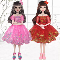 60CM large dolls can be worn with clothes suit Bubble Sleeves Princess Dresses Bright Pieces Red Pink Short Skirts Vehicular Clothes