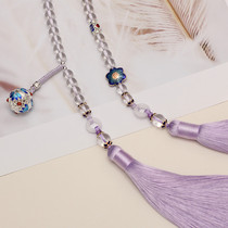 Natural crystal car pendant interior car rearview mirror pendant ornament palace wind chimes ancient style maiden god handmade