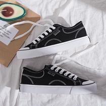Female ins canvas shoes with skirt white shoes summer 2021 spring and autumn new Korean version of the wild wind student board shoes tide