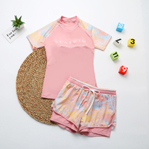 Childrens swimsuit big child girl split boxer Girl 10-15 year old student professional ins style swimsuit