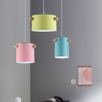 Modern minimalist creative restaurant LED lights Nordic macaron color home bedroom bed head bar window hanging