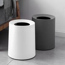 Nordic uncovered household paper basket modern simple kitchen waste large white living room desk trash can ins Wind