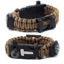 Spot creative beer corkscrew bracelet multifunctional thermometer hand-woven outdoor survival bracelet