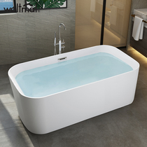 Thin edge bathtub Single stand-alone acrylic ordinary tub Adult household hotel bath Simple European style