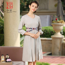 Beautician beauty salon Thai SPA health senior club long sleeve technician uniform foot bath temperament overalls female 12