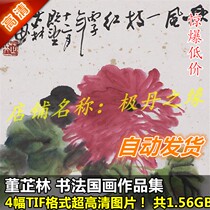 National Painting Calligraphy Ultra High And Clear Pictures Dong Zhilin Works Painting Collection 4 Full Range Floral Material Linen Decoration Spray Painting