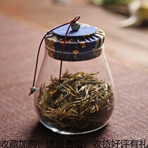 Glass Tea Leaf Jars Seal Tank Transparent Home Big Comeback Tea Cylinder Box Japan Tea Set Store Flower Tea Nuts