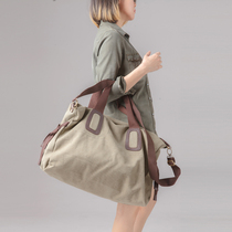 Pure cotton canvas large bag male bag female bag handbag dual - use large - capacity tour bag student bag bag