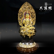  Nepal gilt copper Buddha Statue Whole hall Buddha Amitabha Buddha thousand-handed Guanyin Statue Jizo Samantabhadra Manjushri Bodhisattva ornaments