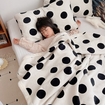 Children Small Blanket Quilt Winter Thickened Coral Suede Bed Linen Bed With Single Double Spring Autumn Student Dormitory