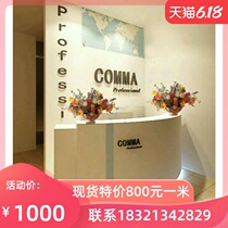 New modern paint front desk reception desk Company white welcome desk Information desk Beauty salon cashier bar