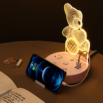 Smart little night light Childrens bedroom Sleep Dormitory Personality Bed Head Lamp Baby Feeding eye and soft light socket One