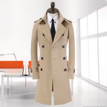 nan feng yi long autumn and winter windproof jacket Korean version of the British middle-aged double-breasted slim lapel coat New