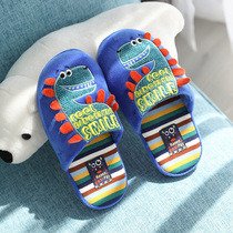 Spring and summer models home Liv children dinosaur linen slippers Cartoon indoor opening home men and women children students home shoes