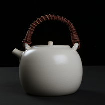 Pottery pot soda glazed white clay pot cooking teapot burning water pot big number Tiliang jug Kung fu tea with three-boundary electric pottery stove suit