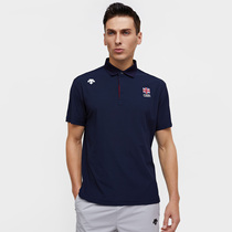  DESCENTE DISANTE British TRIATHLON NATIONAL team MENs SHORT-SLEEVED POLO SHIRT D0231RPS48A