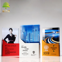 World Window Metal Crystal Trophy Custom Authorization Card Emeritus to remember gold and silver bronze medal color print photo